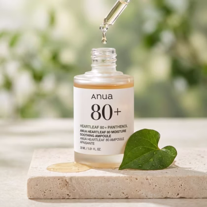 Anua Heartleaf 80% Soothing Ampoule – Sérum Acalmante Anti-Acne, Poros e Vermelhidão